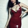 Latexotica Lilly Little Red Latex Dress Pics 2433