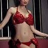 Latexotica Lilly Red Latex Bikini Pics 2561