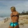 Destiny Model Beach   Teal Metalic Booty Shorts Video mp4 