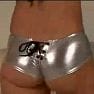 Destiny Model Shiny Silver Booty Shorts Video mp4 