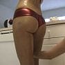 Destiny Model Stacie in Red Grace in Blue Kitchen Dancing Video mp4 