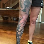Nikki Sims After Retirement Leg Tattoo 001