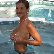 Christina Model Blue Bikini AI Enhanced HD Video