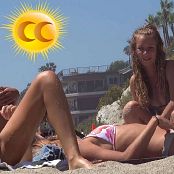 Sexy candid Bikini TEENS tanning their young bodies on the Beach Video 201124 mp4