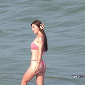 Hot Brunette In Pink Thong Modeling On The Beach Video 291224 mp4