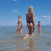 Blonde Teens Duo Beach Candid Video 291224 mp4