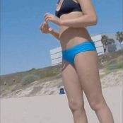 Skinny Teen In Blue Bikini At The Beach Video 250125 mp4