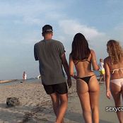 Black Thong Brunette Candid Ass On The Beach Video 291224 mp4
