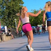 Pigtail Blonde Out & About HD Video