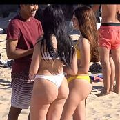 2 Hot Teens in Sexy Bikinis Flirting With Boys on The Beach HD Video