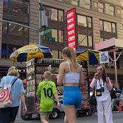Teen Tourist Walking Down The Street 4K UHD Video