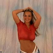 Christina Model 066 Red Sheer Top and Daisy Dukes AI Enhanced TCRips Video 260325 mkv