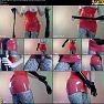 Arya Grander Nude Topless Curvy Girl In Red Fetish PVC Corset And Latex Skirt Wearing Rubber Gloves 1080p Video 051123 mp4