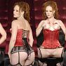 Audrey Hollander Red Corset Whore 4K UHD Wallpaper