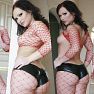 Katja Kassin Red Fishnets and Shiny Booty Shorts 4K UHD Wallpaper