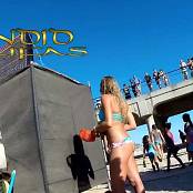 Candid Califas Hot Blonde With Backpack In Thong HD Video