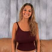 Christina Model Maroon Top & Shiny Silver Shorts AI Enhanced HD Video