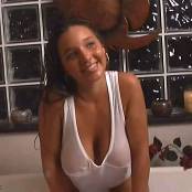 Christina Model White Shorts & Maroon Rinestone Panties AI Enhanced HD Video