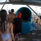 Waterslides At Laguna Waterpark In Dubai HD Video