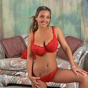Christina Model Red Top & Red Panties AI Enhanced HD Video