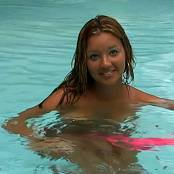 Christina Model Pink Two Piece Bikini AI Enhanced HD Video