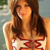 Sadie Jones bikini white red n blue crochet 6