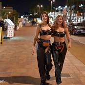 Download BralessForever Agatha & Ellie Leather Chaps HD Video