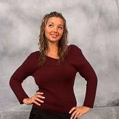 Christina Model Sweatshirt & Black Skirt AI Enhanced HD Video