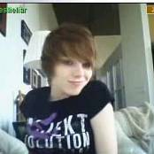 Cute Tomboy Girl Playing Webcam Video