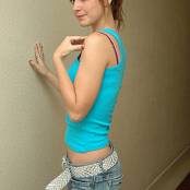 SpunkyAngels Amy Blue Tank Hallway 047