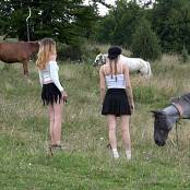 Girls Hunters of Beauty Mountain Pasture 4K UHD Video 002