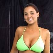 Christina Model Green Bikini AI Enhanced HD Video