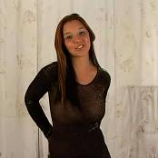 Christina Model Black & Yellow Sheer Dress AI Enhanced HD Video