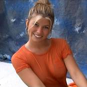 Halee Model Orange Top & Black Short Shorts AI Enhanced HD Video