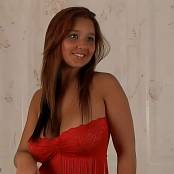 Christina Model Red Fringe Top AI Enhanced HD Video