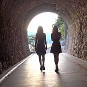 Girls Hunters of Beauty Atmosphere of the Evening Embankmen 002 4K UHD Video