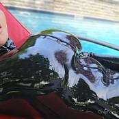 Bianca Beauchamp OnlyFans Black Latex By The Pool HD Video