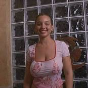 Christina Model White Pink & Red Shirt AI Enhanced V2 HD Video