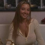 Christina Model Tan Sheer Shirt AI Enhanced V2 Video