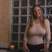 Christina Model Sheer Shirt & Black Short Shorts AI Enhanced Video