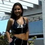 Christina Model Black PVC In The sun AI Enhanced V2 Video