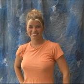 Halee Model Orange Top & Black Short Shorts AI Enhanced V2 Video